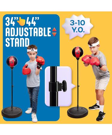 Atlasonix Kids Punching Bag Set with Gloves & Headband | Adjustable Boys & Girls Age 3-10 | Karate & Martial Arts Training - Buy Online on GoSupps.com