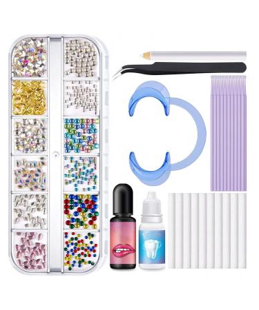 LFLIFENG Tooth Gems 8 Styles Available Tartar Set Professional Suitable for Party and Festival Makeup Tartars for Teeth style8