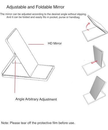 MARKHA Unbreakable Stainless Steel Pocket Mirror with White Case Cover - Portable Mirror for Men and Women - Buy Online on GoSupps.com