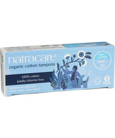 Natracare Super Organic Cotton Tampons - 20 Count, Non-Applicator, Chlorine Free, Biodegradable & Compostable - Buy Online on GoSupps.com