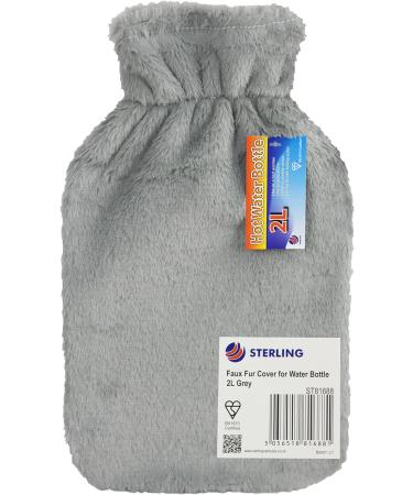 Hot Water Bottle Cover Only 2L Premium Cover (Pouch Style Grey) - Buy Online on GoSupps.com