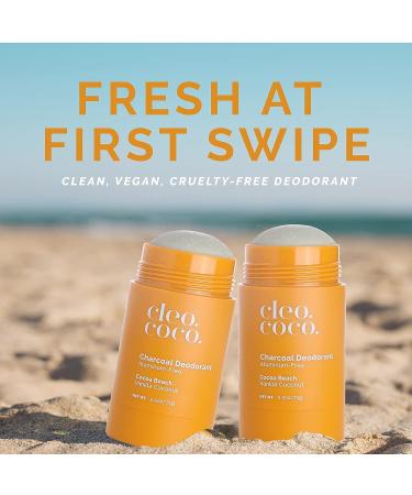 Cleo+Coco Natural Deodorant | Aluminum Free with Organic Coconut Oil | Activated Charcoal for 24-Hour Odor Protection | Made in USA | Coconut Vanilla 1.7oz - Buy Online on GoSupps.com