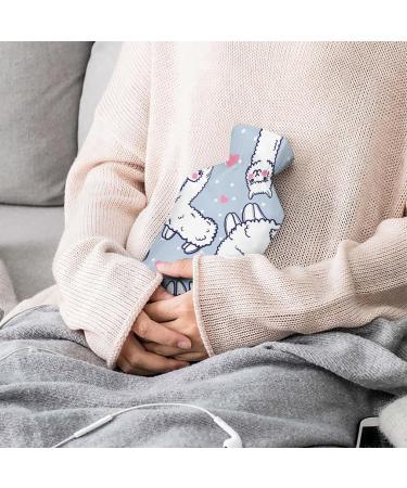 Hot Water Bottle with Lid - Alpaca Rubber Hot Water Bag for Pain Relief Cramps & Foot Warmer - Ideal for Hot and Cold Therapy - Buy Online on GoSupps.com