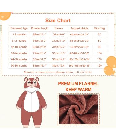 COOKY.D Unisex Winter Hooded Romper Jumpsuit 6-12 Months - Squirrel Design - Buy Online on GoSupps.com