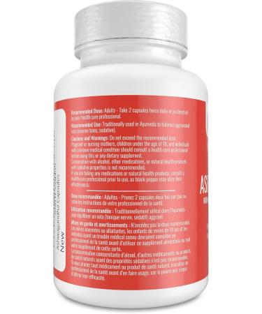 Ashwagandha Capsules by Nutritionn - 655 mg With Black Pepper for Optimal Absorption - Premium Pure and Natural Nervine Tonic and Sedative Supplement - Buy Online on GoSupps.com