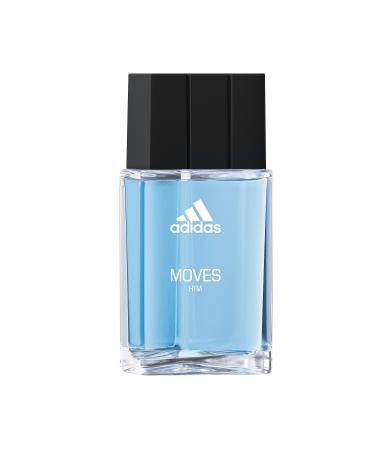 Adidas Moves Him Eau de Toilette 1 fl oz (Pack of 1) Notes of Green Apple Cedarwood Musk Men's Fragrance Long Lasting Sporty Fragrance Travel Size 1 Fl Oz (Pack of 1) Spray