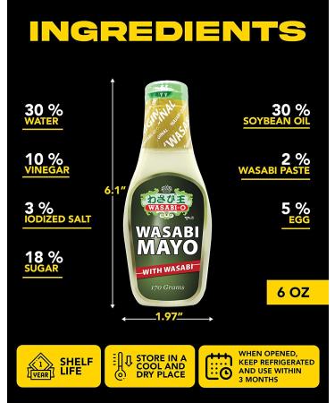 Wasabi-O Spicy Mayonnaise - Premium Asian Mayo with Real Wasabi | 2 Pack 12oz Squeeze Bottles - Buy Online on GoSupps.com