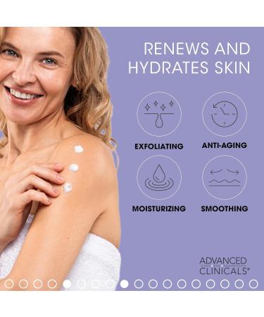 Advanced Clinicals 10% Glycolic Acid + Lactic Acid Body Lotion Skin Care Moisturizer - 16 Oz. - Buy Online on GoSupps.com