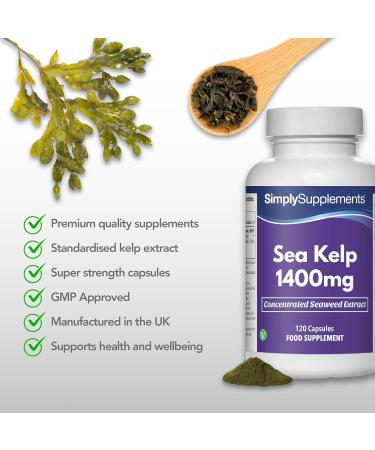 Kelp (Seaweed) 1000mg - 120 Capsules | Vegan Friendly | Up to 2 Months Supply | SimplySupplements - International Shipping Available - Buy Online on GoSupps.com