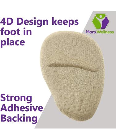 Mars Wellness Gel Metatarsal Pad 6 Pairs - Ball of Foot Cushion for Foot Pain Relief - High Heel Insole for Men and Women - 6 Pair Pack - Buy Online on GoSupps.com