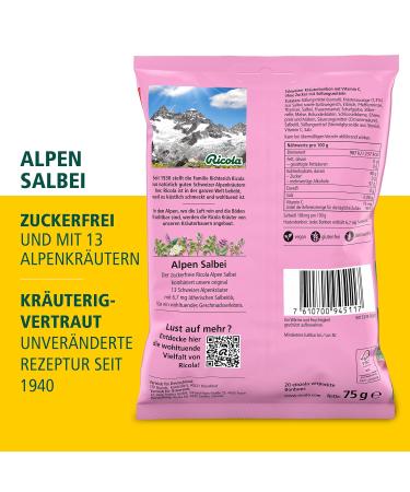 Buy Ricola Alps Sage Candies - 75g Original Swiss Herbal Treats with 13 Alpine Herbs & Sugar-Free | International Shipping Available - Buy Online on GoSupps.com