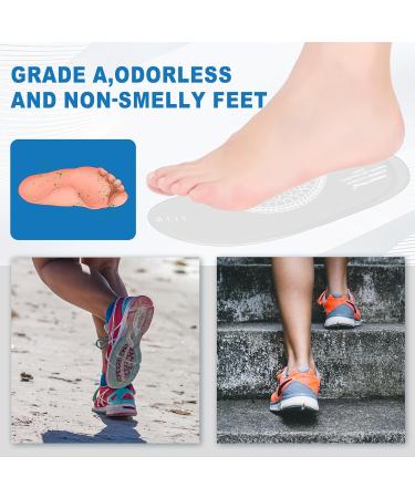 Silicone Self-Adhesive Insoles for Sneakers - Relieve Plantar Fasciitis Anti-Odor Comfortable & Dry - Size M (4.5-10/W:9-12) - 1 Pair - Buy Online on GoSupps.com