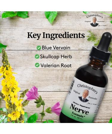 Christopher's Original Formulas Nerve Formula, Natural Herbal Supplement, 2 oz - Buy Online on GoSupps.com
