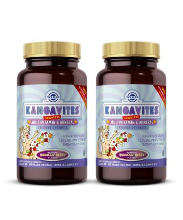 Solgar Kangavites Complete Multivitamin & Mineral Children's Formula Bouncin'Berry Flavor 120 Chewable Tablets