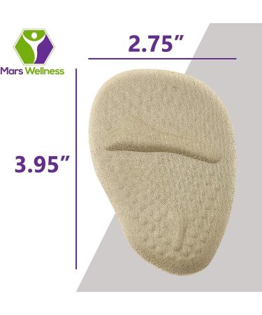 Mars Wellness Gel Metatarsal Pad 6 Pairs - Ball of Foot Cushion for Foot Pain Relief - High Heel Insole for Men and Women - 6 Pair Pack - Buy Online on GoSupps.com