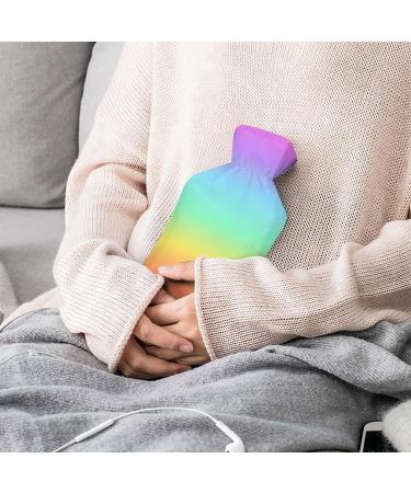 Buy Hot Water Bottle with Lid - Rainbow Rubber Hot Water Bag for Pain Relief Cramps & Cold Therapy | Fast International Shipping - Buy Online on GoSupps.com
