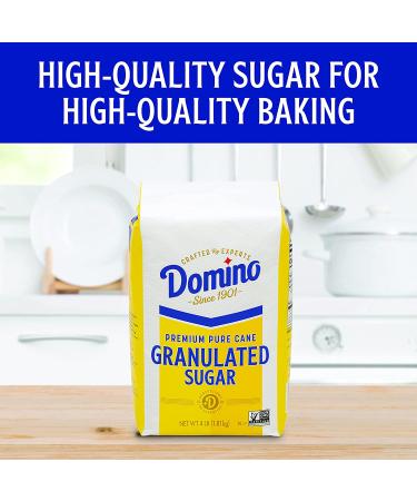 Domino Premium Pure Cane Granulated Sugar 4 LB Bag - Pack of 2 - Buy Online on GoSupps.com