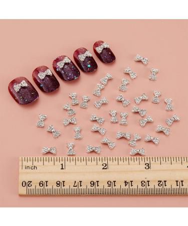 40 Pieces 3D Bow Nail Charms - Rhinestone Alloy Bow Tie Design Decals for Women & Girls DIY Nail Art - Buy Online on GoSupps.com