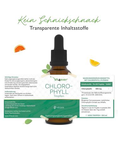 Premium Chlorophyll Drops 50 ml - Alfalfa Extract Vegan 300 mg Daily Dose Laboratory Tested Liquid Chlorophyll for Enhanced Wellness - Shop Now! - Buy Online on GoSupps.com