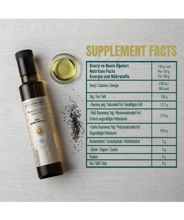 Prof Saracoglu Premium Black Seed Oil Cold Pressed (Glass Bottle) - 100% Turkish Nigella Sativa - Unrefined & Solvent Free - Liquid Black Cumin for Hair, Skin & Immune Support - Non-GMO, Mild Taste - 8.45 Fl Oz (250ml) - Buy Online on GoSupps.com