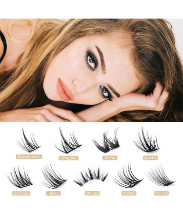 Shop Lankiz 0.07 C Curl Single Eyelash Extensions - 72 PCs Sparkle C-Mix DIY Cluster Lashes for Stunning Home Looks - Buy Online on GoSupps.com