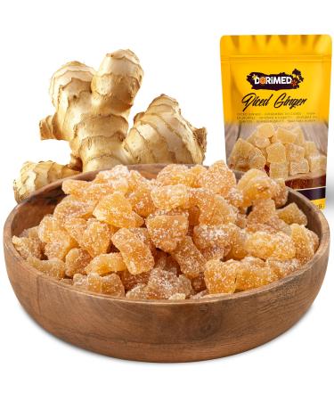 Candied ginger 1 kg, in cubes, ginger of natural origin, Pieces of ginger dehydrated with cane sugar, IDEAL for recipes, resealable bag