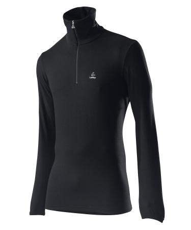 L ffler Herren Pulli HR Transtex Zip Rolli Basic CF 46 Schwarz