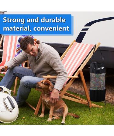 Portable Mesh Boat Trash Bag | Reusable Pontoon Boat & Kayak Accessories - Black - Buy Online on GoSupps.com