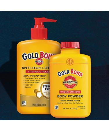 Gold Bond Original Strength Medicated Body Powder - 4 oz, Pack of 1 | Cooling, Absorbing & Itch Relief - Buy Online on GoSupps.com
