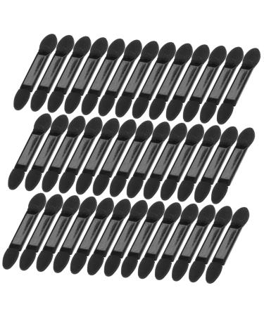 FOYTOKI 100pcs Women Eyeshadow Brush Small Eyeshadow Blending Brush Eye Makeup Sponge Makeup Brushes Black