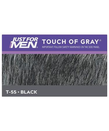 Just for Men Touch of Gray Comb-In Hair Color Black T-55 â€“ 1.4 oz (40g) | Effortless Solutions for Men - Buy Online on GoSupps.com
