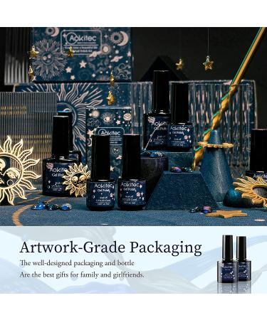 Aokitec Gel Nail Polish Kit 20+3Pcs Set | Nude Multi-Color Gel Manicure Set | DIY Home Gel Polish with Base & Top Coat | Gifts for Women | Christmas 20+3 Colors - Buy Online on GoSupps.com
