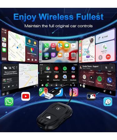 2024 Style Wireless Carplay/Android Auto Adapter | OEM Wired Conversion | USB A/C Compatible | Plug & Play Setup - Buy Online on GoSupps.com
