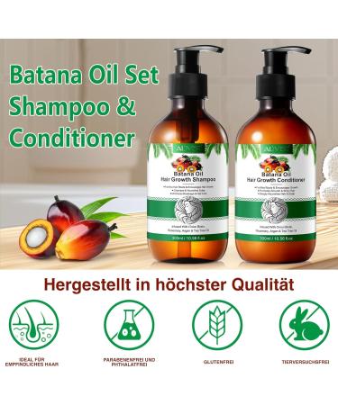  p-beauty Batana Oil Shampoo & Conditioner Set with Rosemary Sulfate Free - Promotes Hair Growth Moisturizes and Replenishes Strengthens Fine and Damaged Hair Fights - Buy Online on GoSupps.com