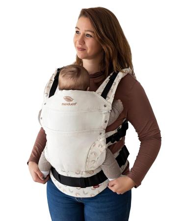 Manduca First Baby Carrier - Organic Cotton Ergonomic Carrier for Newborns (3.5kg) to Toddlers (20kg) | Rainbow Day - Buy Online on GoSupps.com