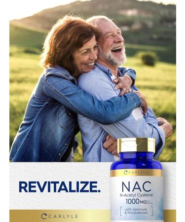 Carlyle NAC Supplement 1000mg - N-Acetyl Cysteine with Selenium & Molybdenum 80 Veg Capsules Non-GMO & Gluten Free - International Shipping - Buy Online on GoSupps.com