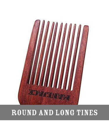 MANEJACK Beard Pick for Men - Wooden Afro Hair Lift Comb - Buy Online on GoSupps.com