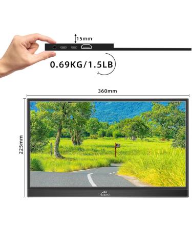 Kenowa 15.6 Touchscreen Portable Monitor - HDR 1920x1080 Eye Care IPS for Raspberry Pi PC Laptop PS4 Xbox | External Monitor with HDMI & USB Type-C - Buy Online on GoSupps.com