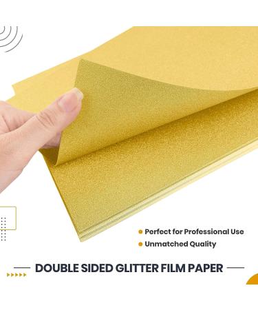 Gildecks Gold Cardstock Paper 20 Pcs - Double Sided Glitter Paper for DIY Projects - 250 GSM - 11.7x8.3in - Buy Online on GoSupps.com