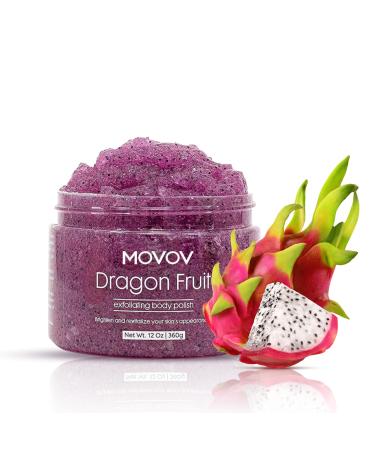 Dragon Fruit Jelly Exfoliating Body Scrub Polish for Dry Dehydrated and Dead Skin to Improve Body Skin Texture 360g