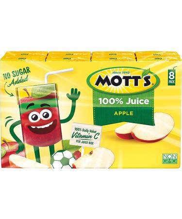 Mott's Original Apple 100% Juice 6.75 Fl Oz (Pack of 8) - Refreshing and Delicious Apple Juice - Buy Online on GoSupps.com