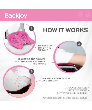 BackJoy Posture Seat - Ergonomic Hip & Pelvic Support for Home, Office, Car - SitSmart Angel Traction Petite XS - Black - Buy Online on GoSupps.com
