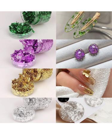 12 Colors Gold Foil Flakes for Resin & Nail Art - Metallic Gilding Flakes for Home Decor & Crafts - Buy Online on GoSupps.com