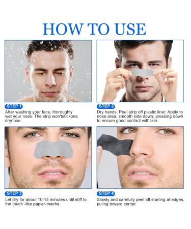 Tiuedu Blackhead Pore Strips - 70PCS Charcoal Nose Strips for Deep Cleansing & Instant Blackhead Removal | Natural Pore Cleaner for Men - Buy Online on GoSupps.com