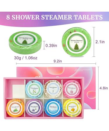 NOSTOSON Aromatherapy Shower Steamers - 8-Piece Essential Oil Shower Bombs for Relaxation & Stress Relief - Self-Care Gift Set for Women, Men, Kids - Pink - Buy Online on GoSupps.com