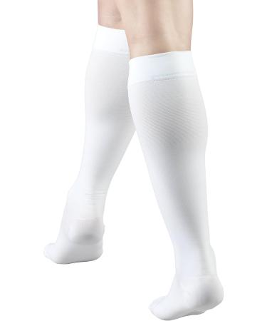 Truform 30-40 mmHg Compression Stockings for Men & Women - Knee High Closed Toe White - Small Size (Pack of 3 - Buy Online on GoSupps.com