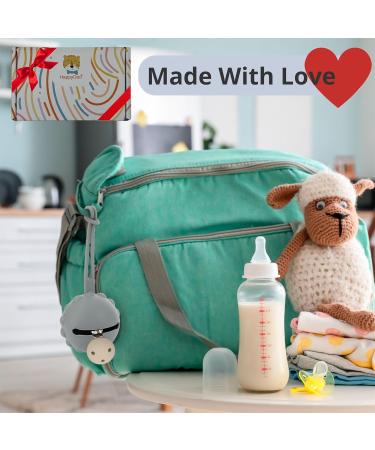 Happydoo Pacifier Box & Chain Set | 2 BPA-Free Pacifier Storage Boxes + Gift Cardboard | Pink & Gray | Easy to Clean & Travel-Friendly - Buy Online on GoSupps.com
