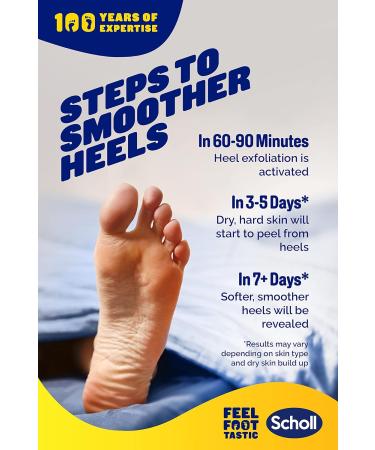 Scholl ExpertCare Exfoliating Heel Peel Foot Mask - Visibly Softer Heels - 1 Pair - Buy Online on GoSupps.com