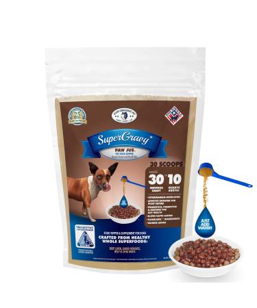 PAWjus SuperGravy - Natural Dog Food Gravy Topper - Hydration Broth Food Mix - Human Grade  Kibble Seasoning for Picky Eaters  Gluten Free & Grain Free 30 Servings (Pack of 1) - Buy Online on GoSupps.com