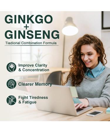 2 Pack Ginkgo Biloba 120mg Gummies | Memory & Focus Supplement with Panax Ginseng  Phosphatidylserine & Turmeric | Sugar Free | Brain Clarity & Energy Boost - Buy Online on GoSupps.com